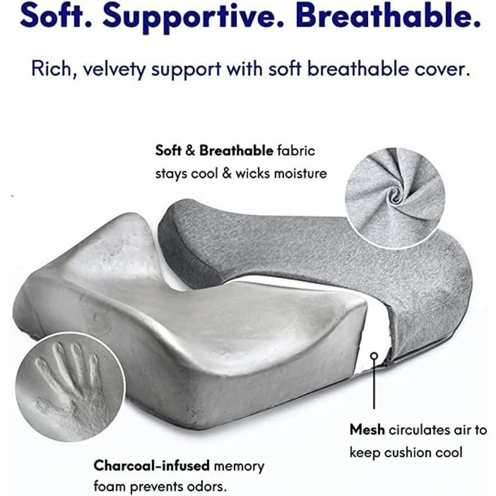 Cushion Lab Patented Pressure Relief Seat Cushion for Long Sitting Hours Memory